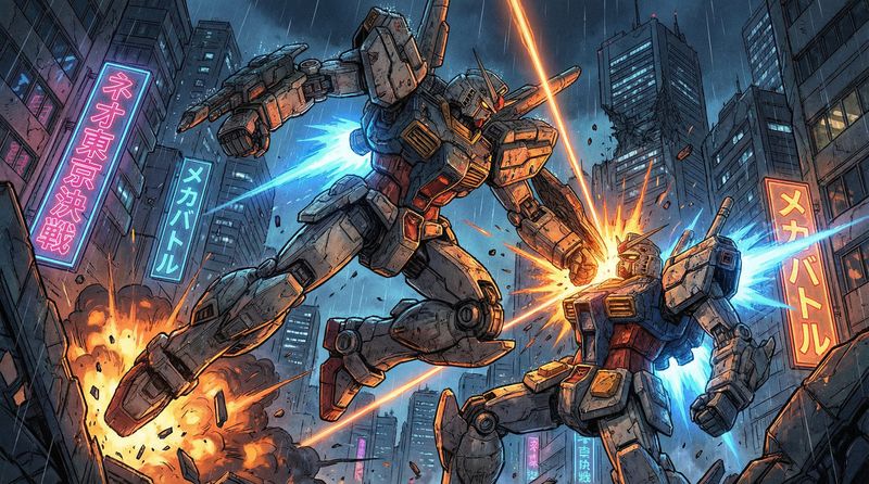 抖音风动漫-机甲决战