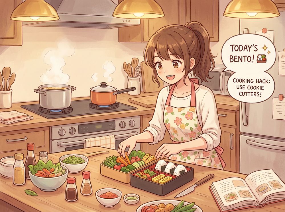 抖音风美食动漫教程